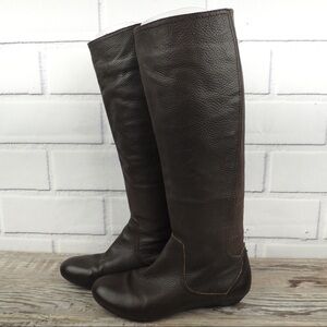 Antonio Melani sz 7.5 brown tall wedge heel boots